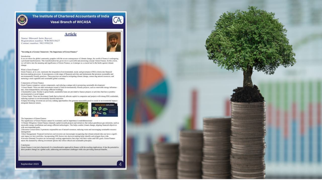Investing in a Greener Tomorrow: The Importance of Green Finance